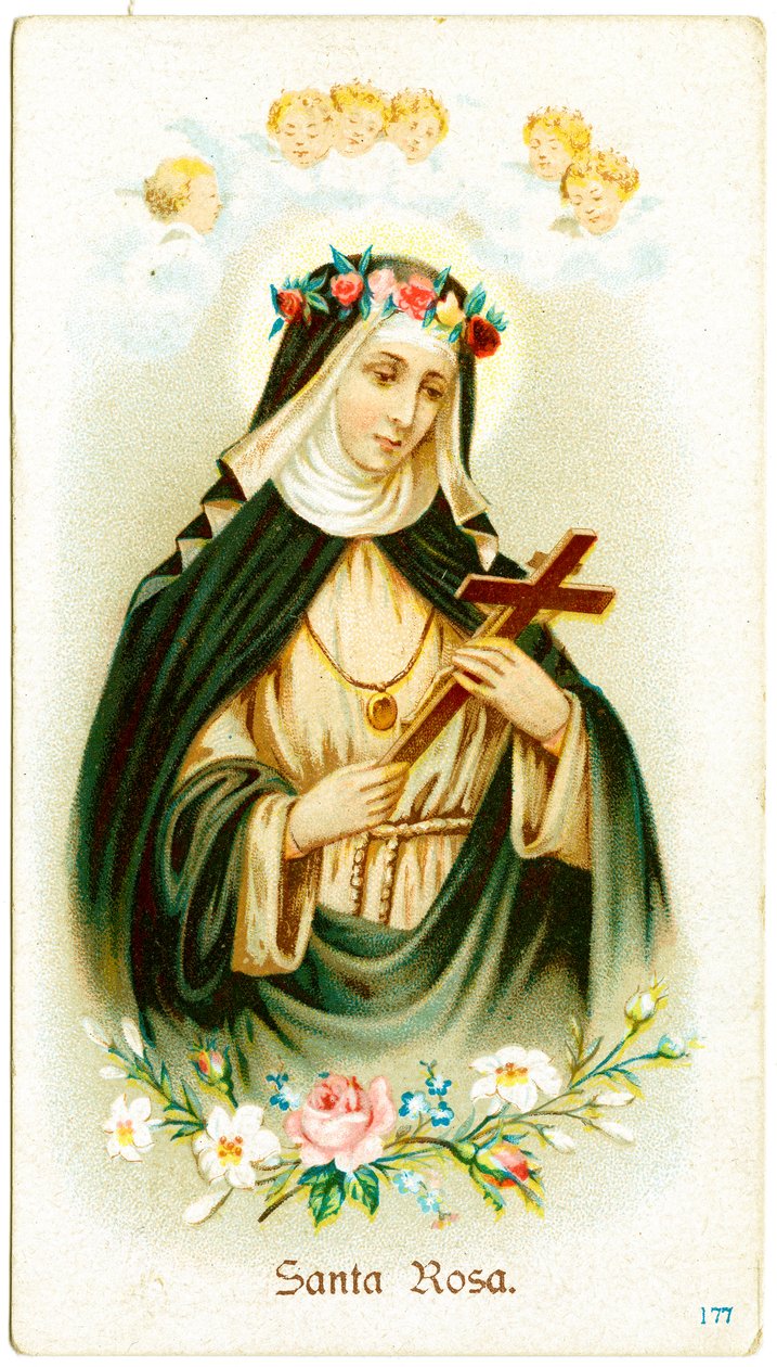 Heilige Rosa von Lima (Stich) von Anonymous Anonymous