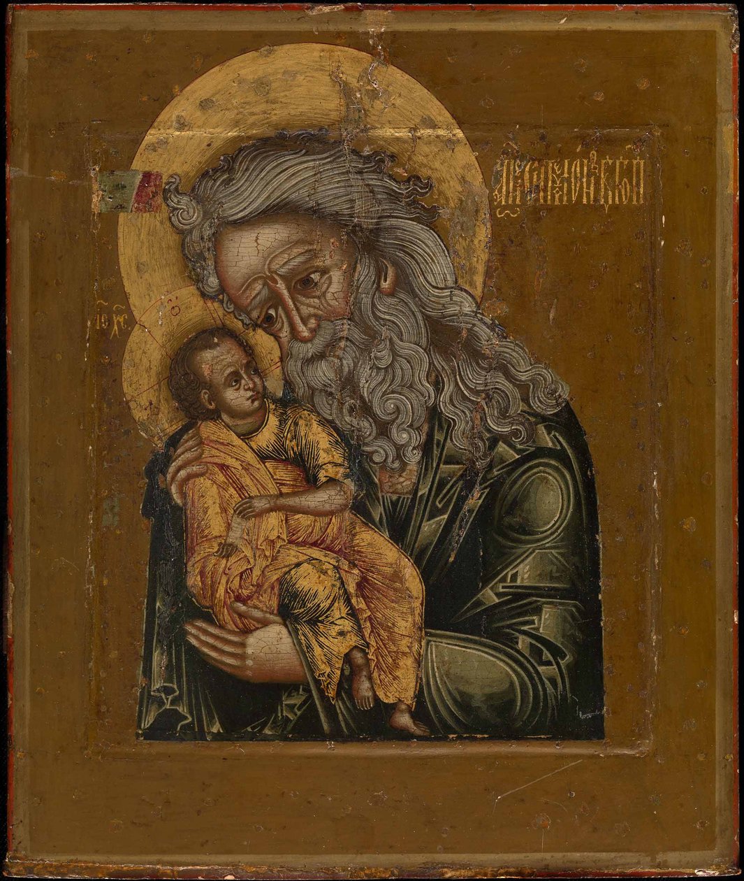 Simeon der Gott-Empfänger, 1800 von Anonymous Russian icon painter