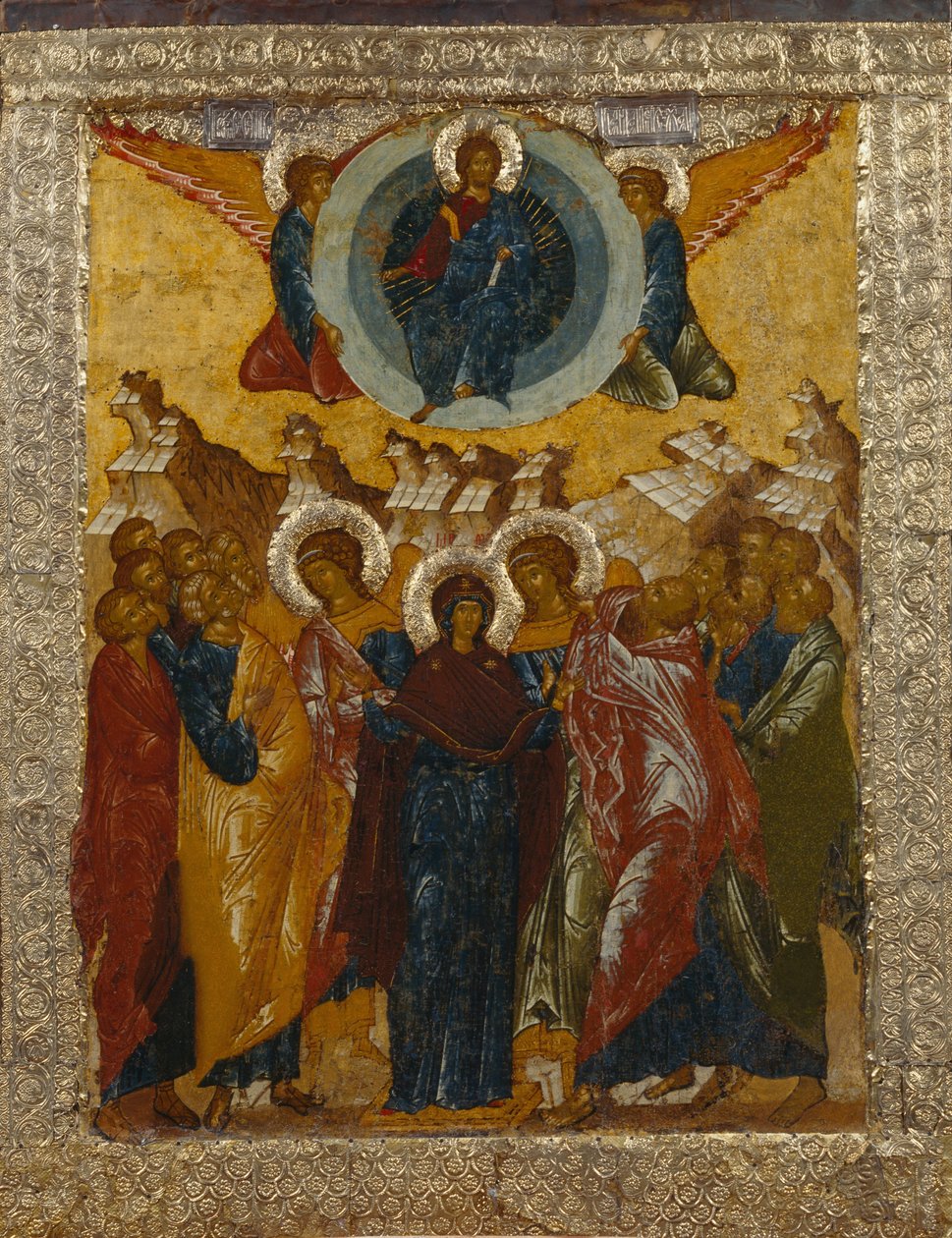 Die Himmelfahrt Christi, 1497 von Anonymous Russian icon painter