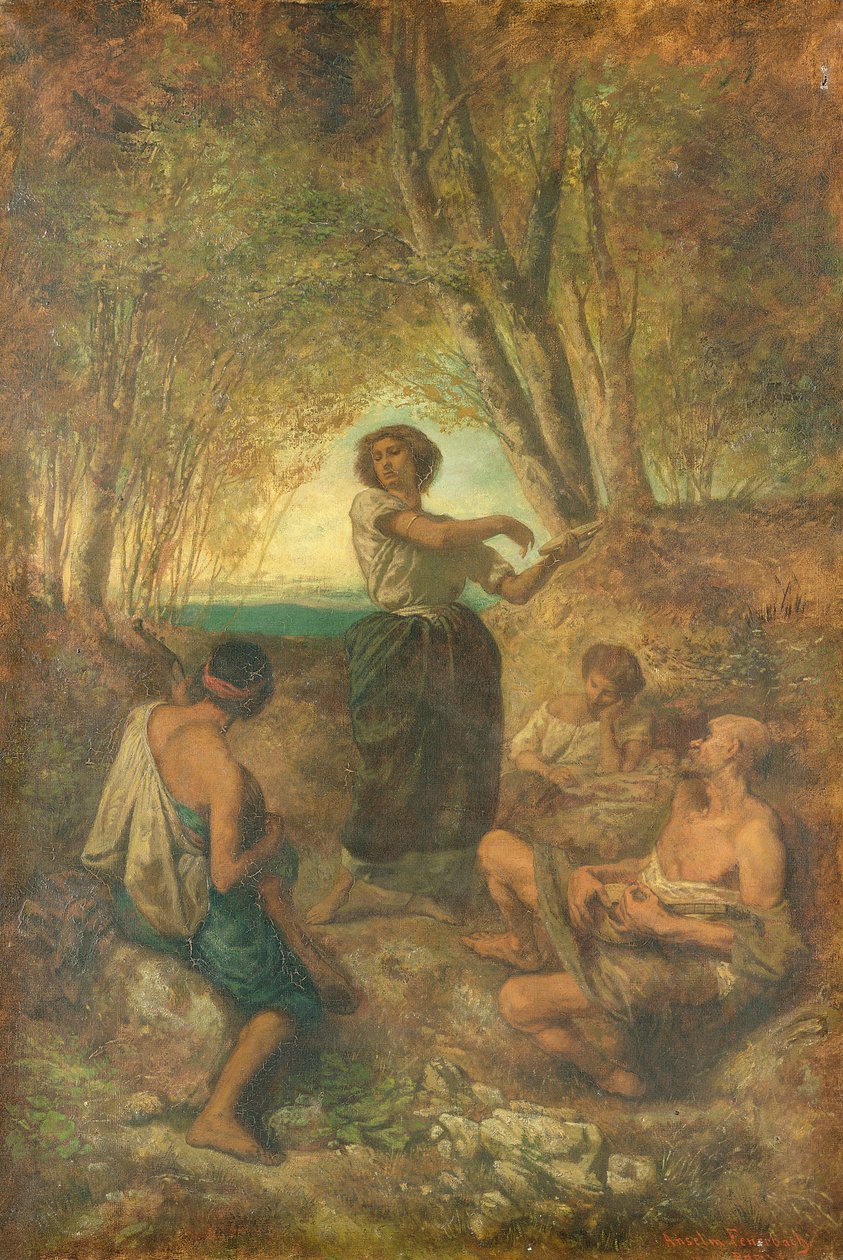 Der Zigeunertanz, 1853 von Anselm Feuerbach
