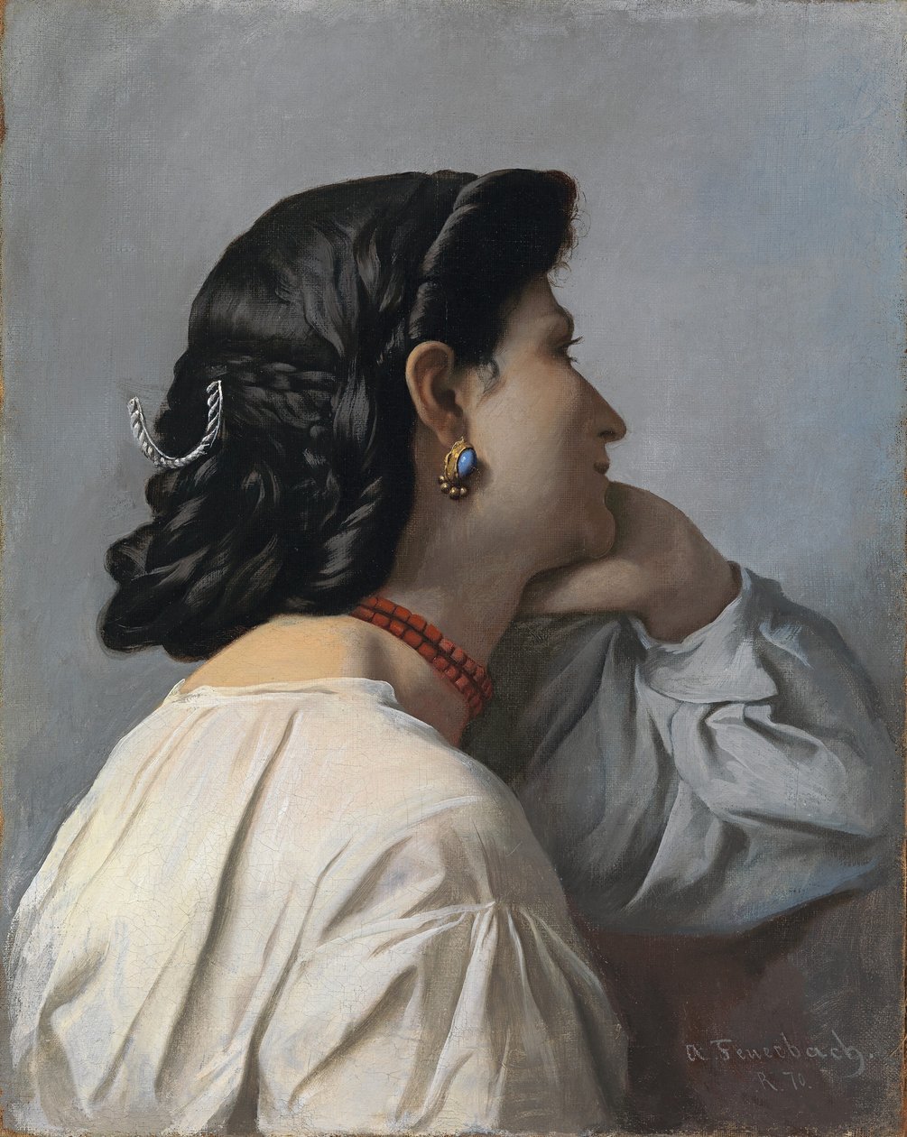 Iphigenie Kopfstudie von Anselm Feuerbach