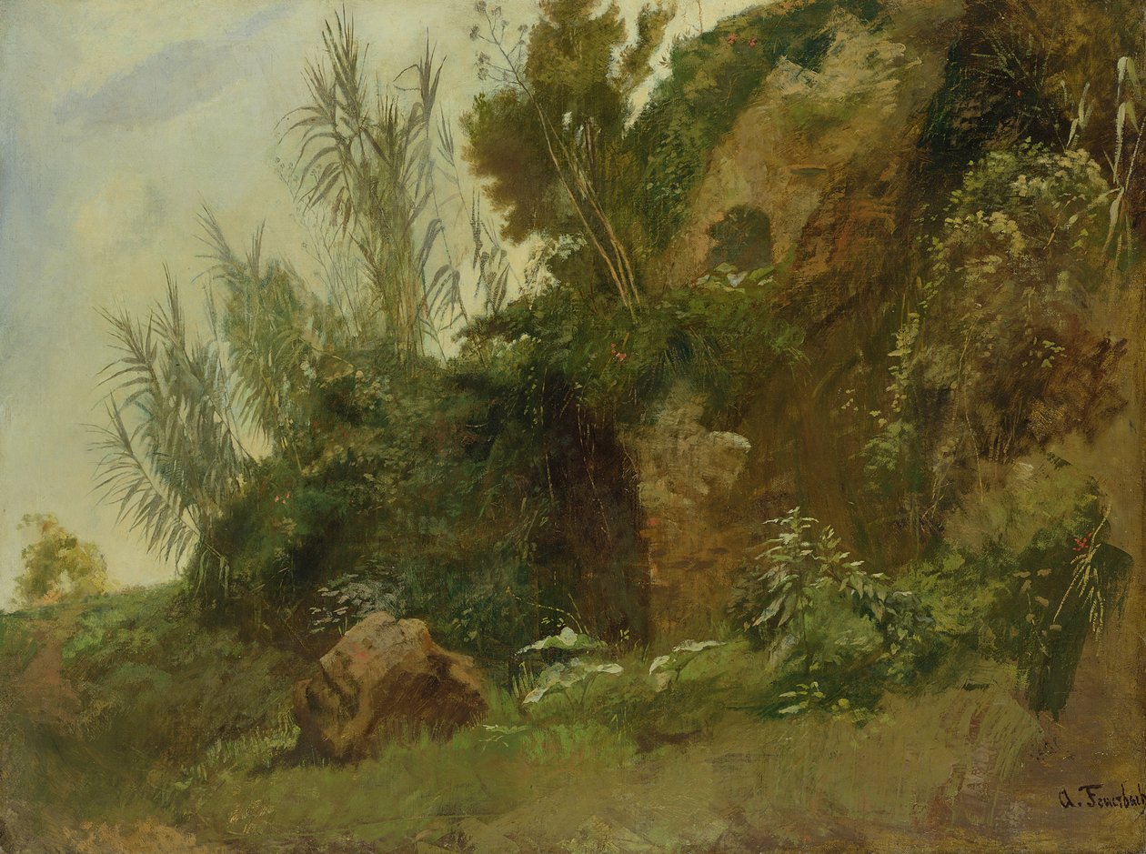 Landschaftsstudie bei den Caracalla-Thermen von Anselm Feuerbach