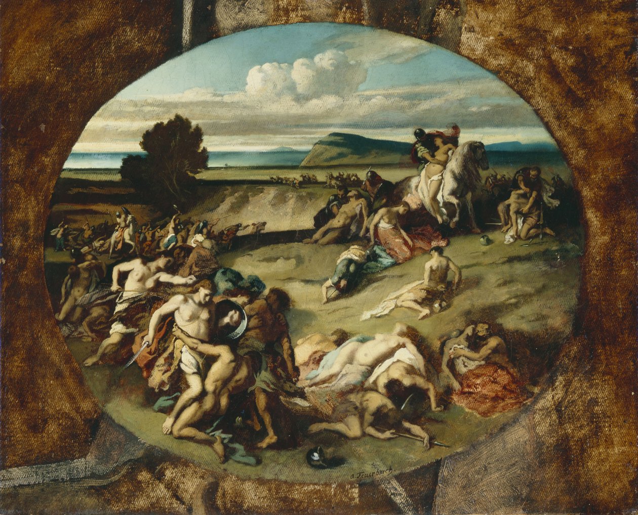 Die Schlacht der Amazonen, 1857 von Anselm Feuerbach