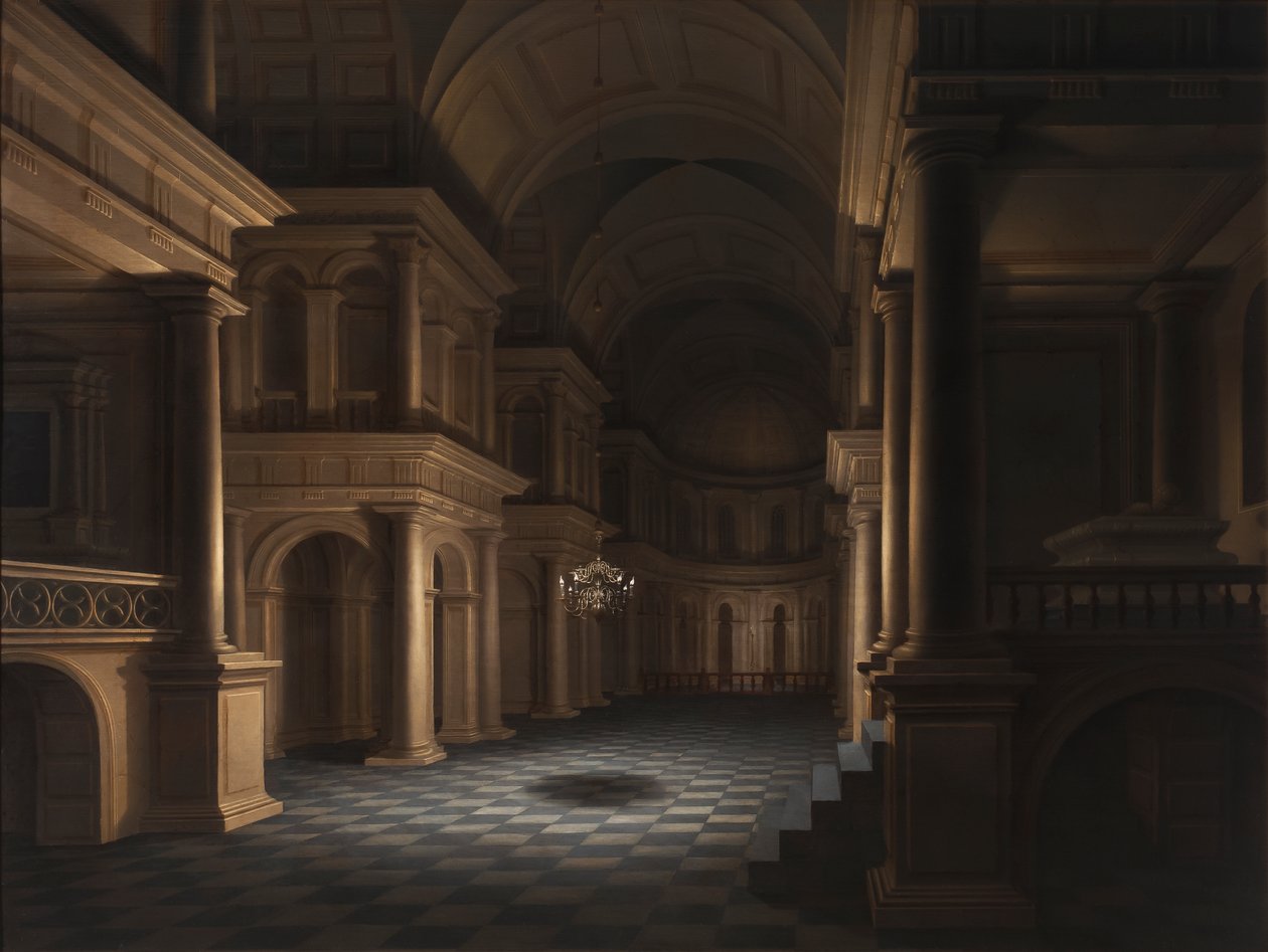 Das Innere einer Kirche, ca. 1640-45 von Anthonie Delorme