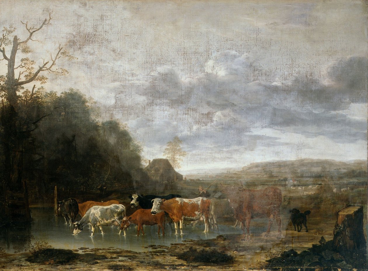 Landschaft mit Vieh von Anthonie Van Borssum