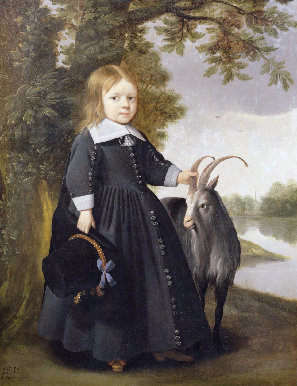 Kind und Ziege, 1655 von Anthonie Palamedesz