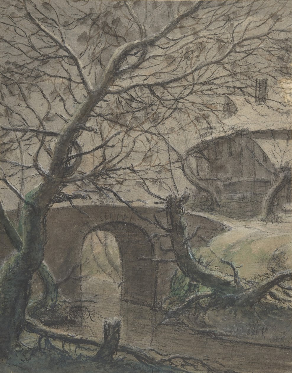 Ein Haus in der Nähe einer Brücke, 17. Jahrhundert von Anthonie Waterloo