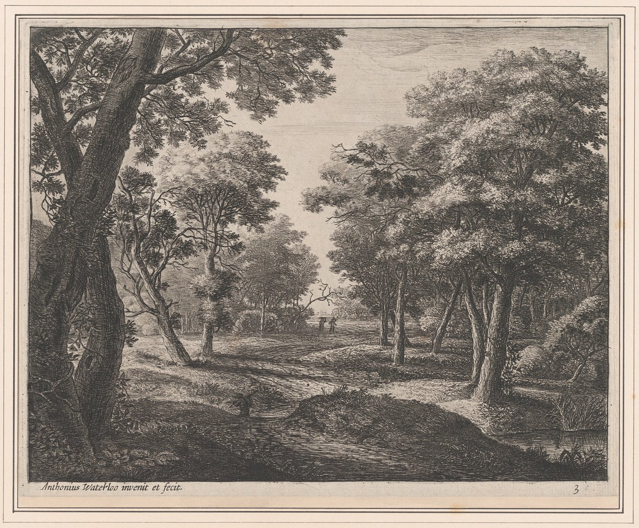 Ein Weg durch den Wald von Anthonie Waterloo