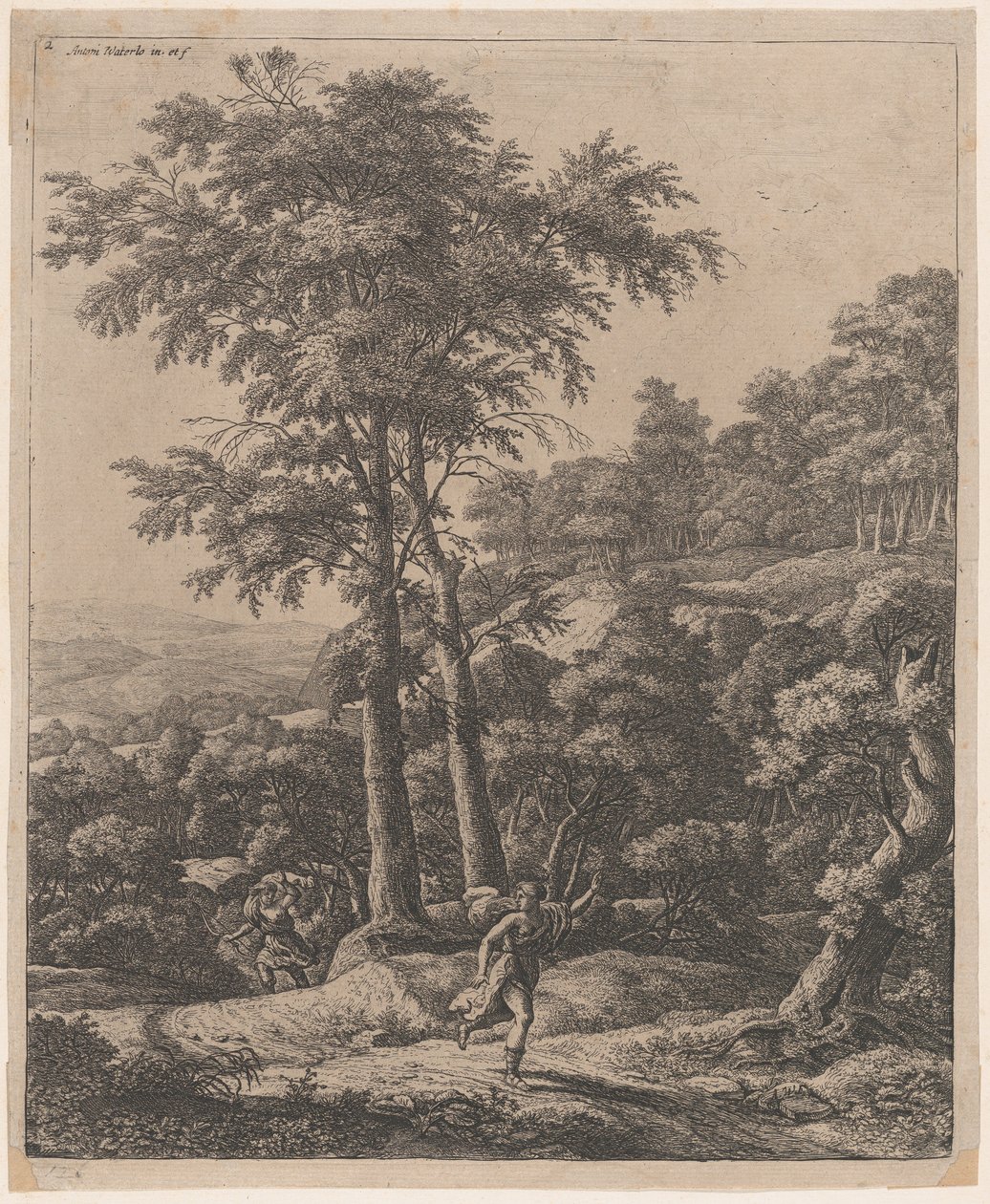 Apollo und Daphne, 17. Jahrhundert von Anthonie Waterloo