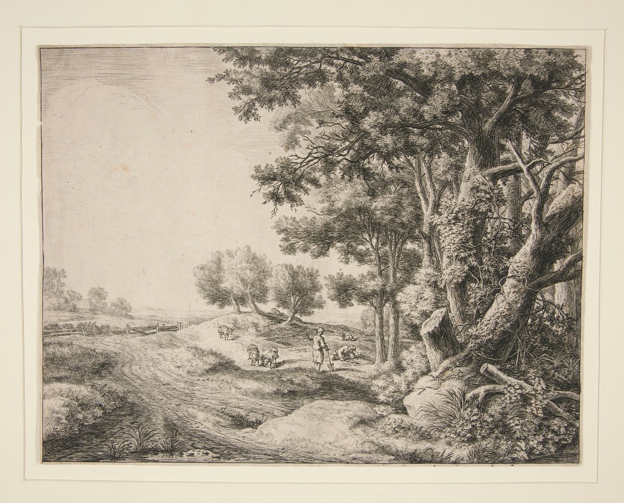 Der Bauer mit der Schaufel von Anthonie Waterloo