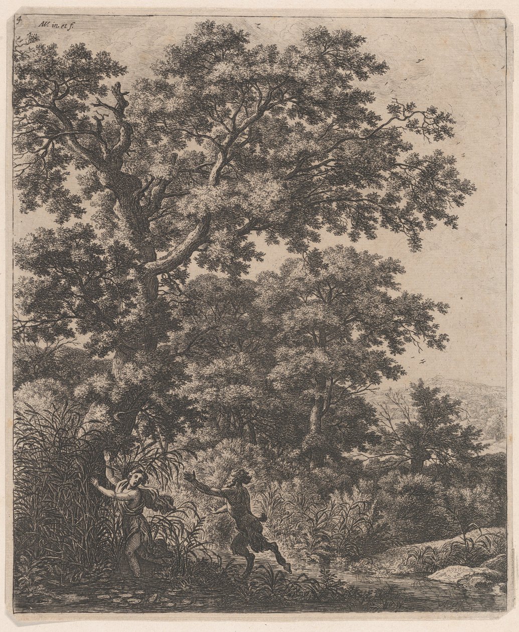 Pan und Syrinx, 17. Jahrhundert von Anthonie Waterloo