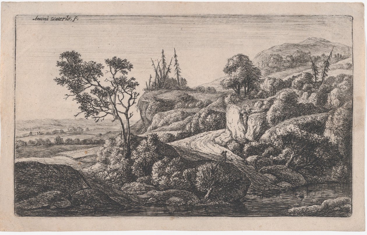 Wege zu einem Bach, 17. Jahrhundert von Anthonie Waterloo