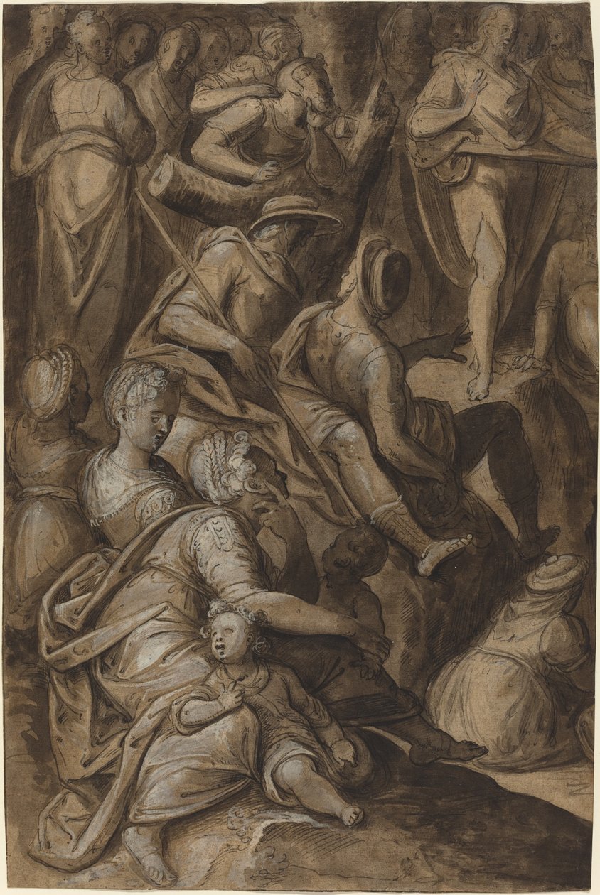 Johannes der Täufer predigt von Anthonie van Blocklandt