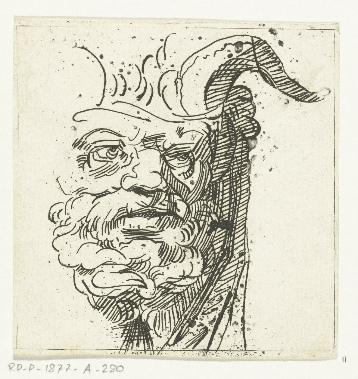 Kopf eines Satyrs von Anthonie van den Bos