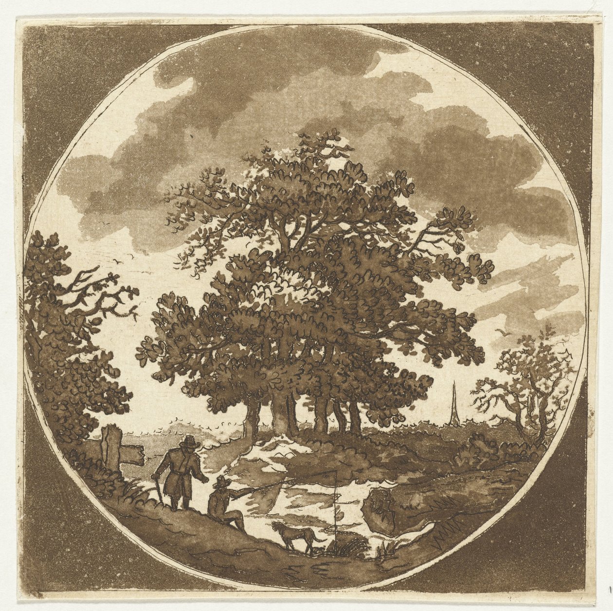 Landschaft mit Angler von Anthonie van den Bos