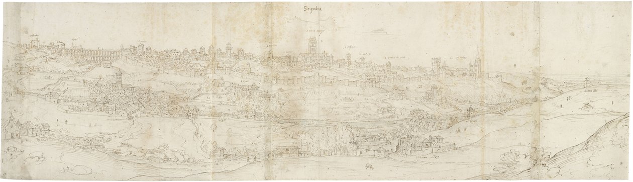 Panoramablick auf Segovia von Osten von Anthonis van den Wyngaerde