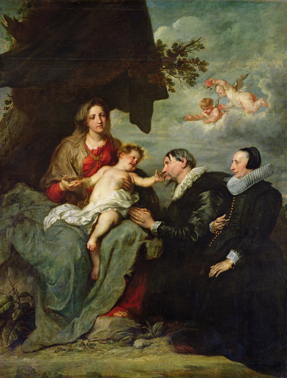 Madonna und Kind mit Stiftern von Anthony van Dyck