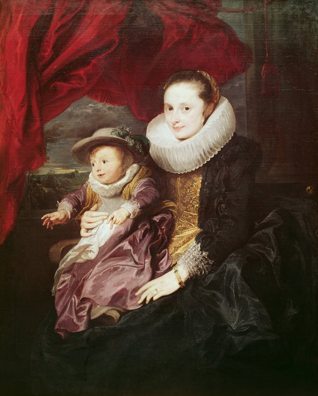 Porträt einer Frau und eines Kindes von Anthony van Dyck