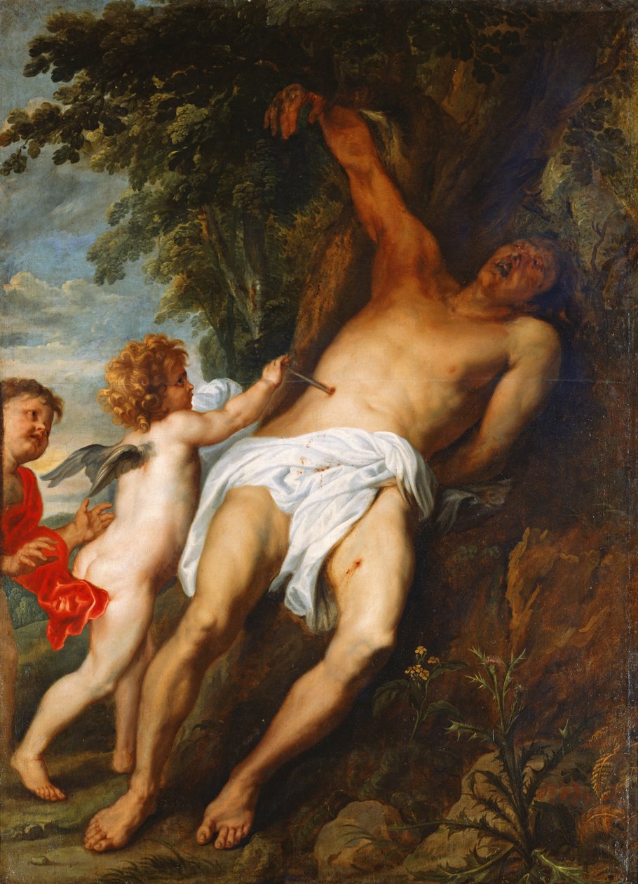Der heilige Sebastian von Engeln gerettet von Anthony van Dyck