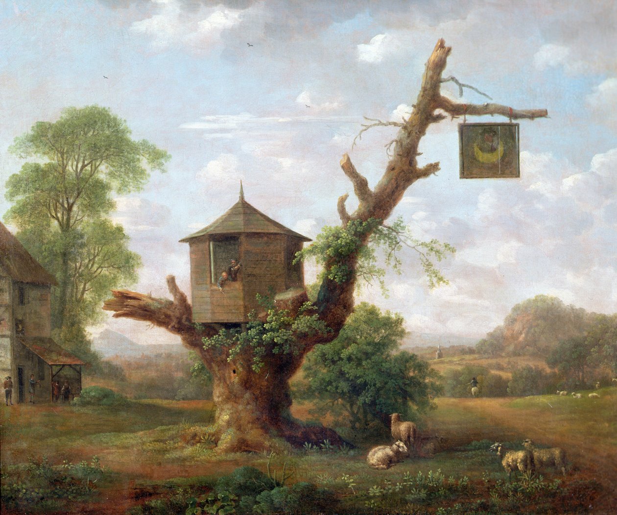 Der Mann im Mond Gasthaus, ca. 1770 von Anthony Devis