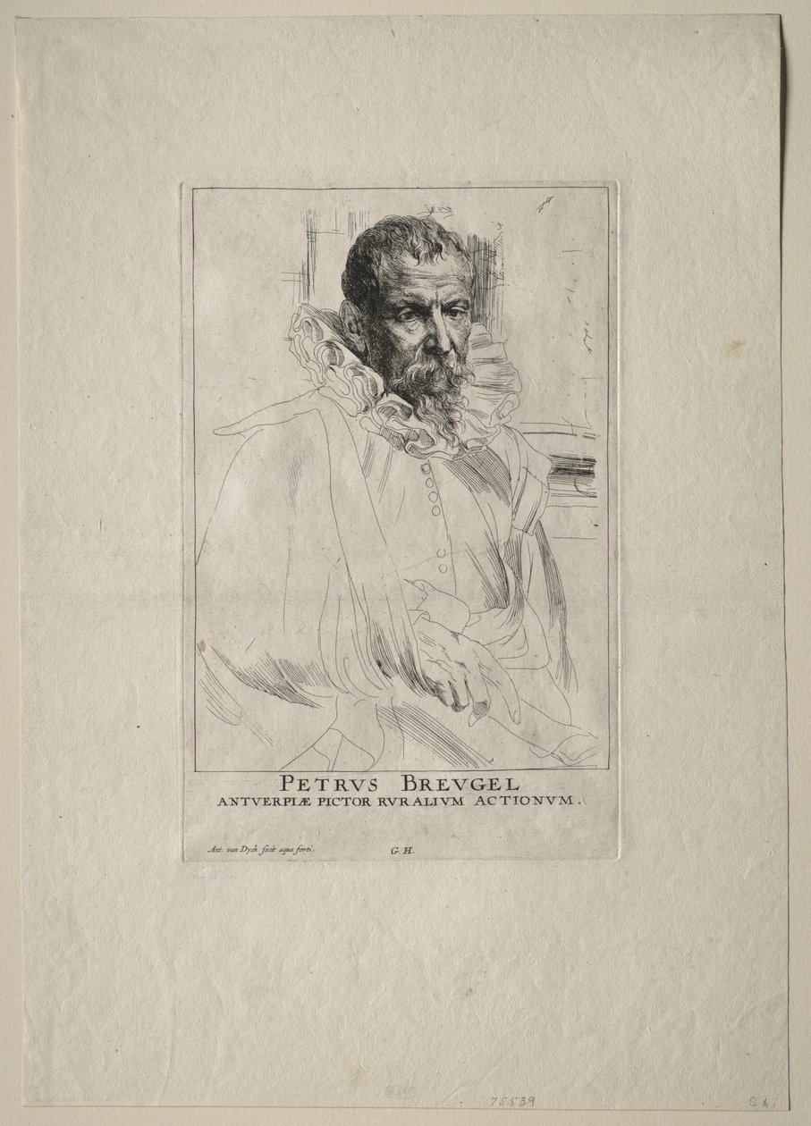 Porträt von Pieter Breughel von Anthony van Dyck