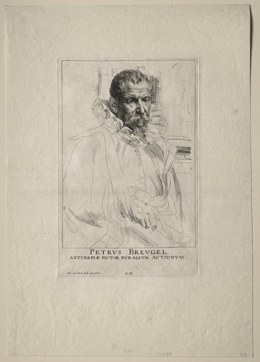 Porträt von Pieter Breughel von Anthony van Dyck
