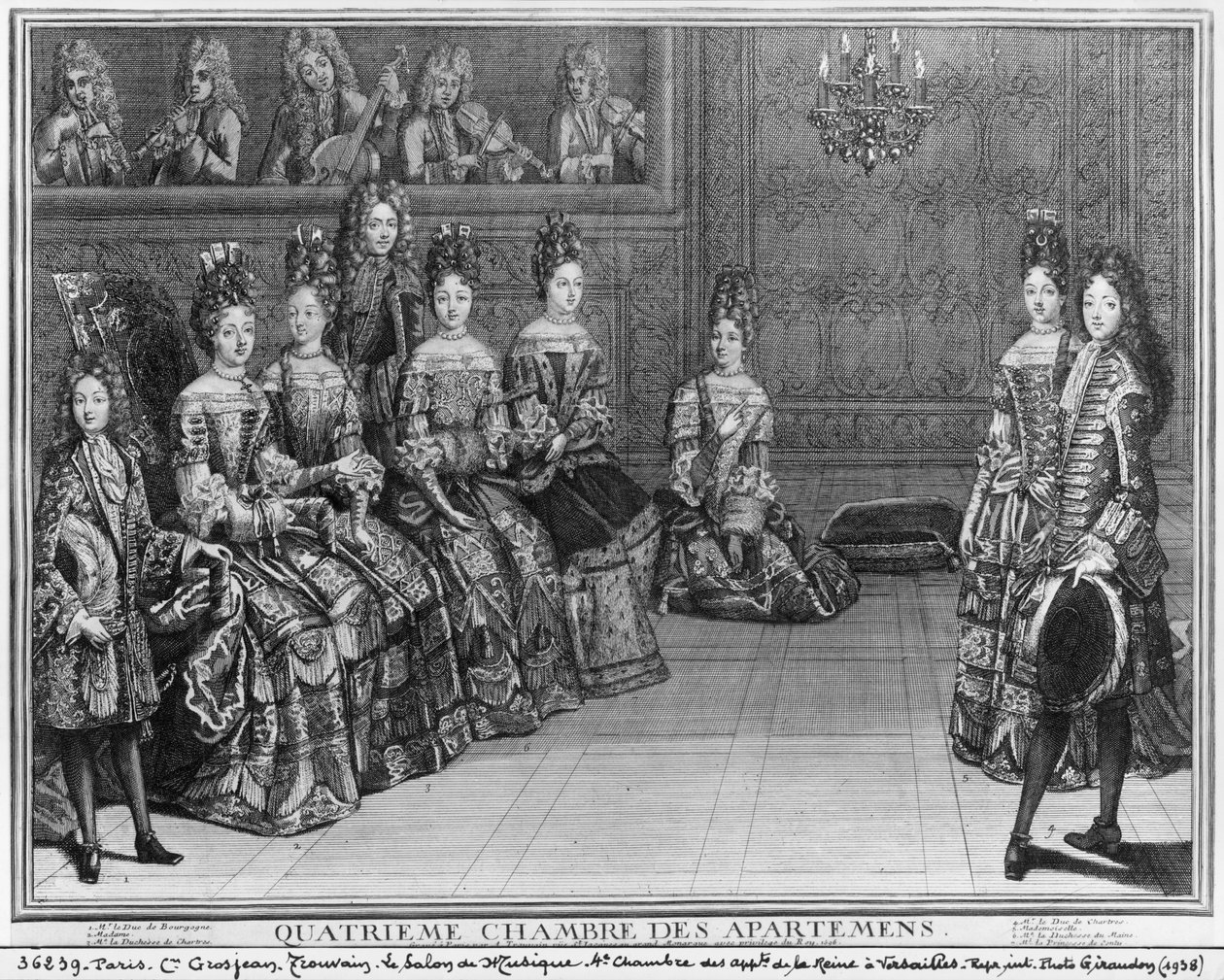 Der Musikraum in Versailles, 1696 von Antoine Trouvain