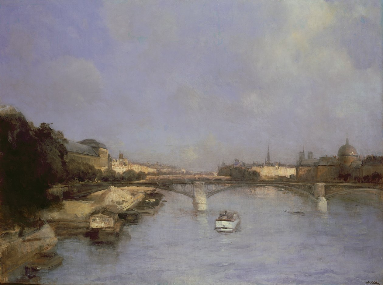 Fluss Seine, Paris von Antoine Vollon