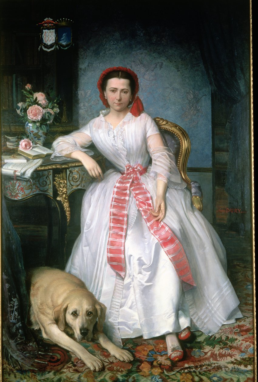 Josephine Bowes (1825-74) von Antoine or Tony Dury