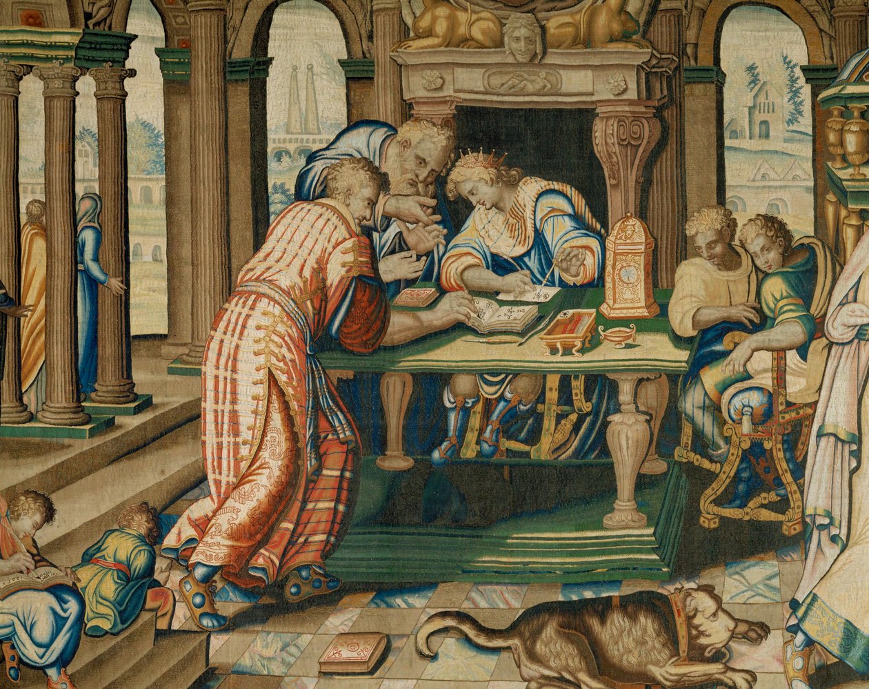 Wandteppich "Geschichte der Artemisia", Paris von Antoine Caron
