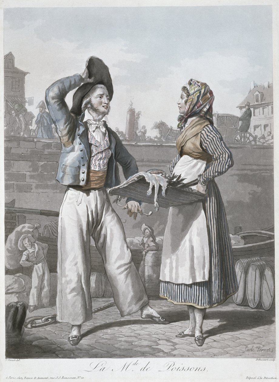 Der Fischverkäufer von Antoine Charles Horace Vernet