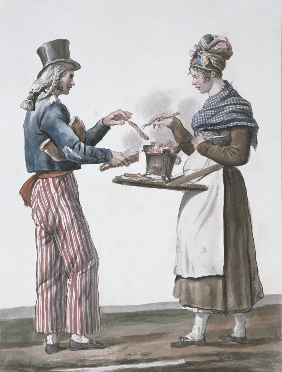 Der Wurstverkäufer von Antoine Charles Horace Vernet