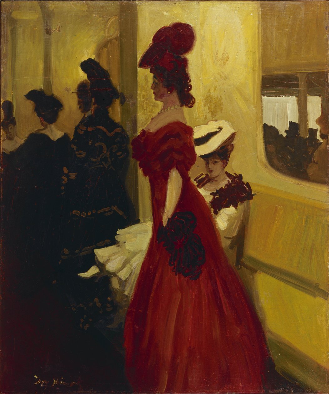 Theaterloge Zuschauerin, 1906 von Antoine Guillaume Minartz