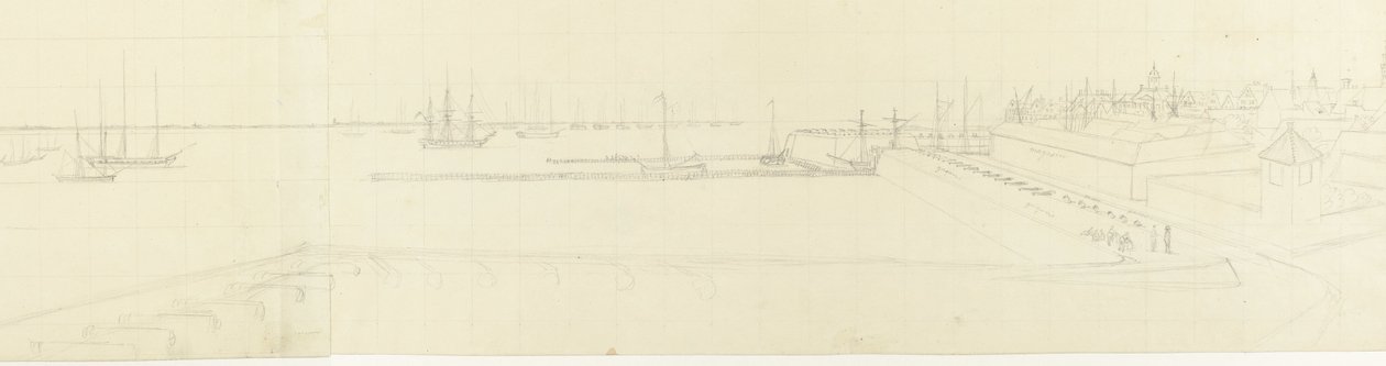 Ansicht der Reede von Vlissingen von Antoine Ignace Melling