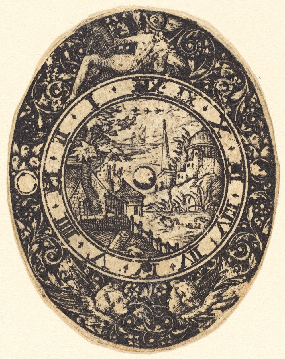 Landschaft mit einem Obelisken von Antoine Jacquard