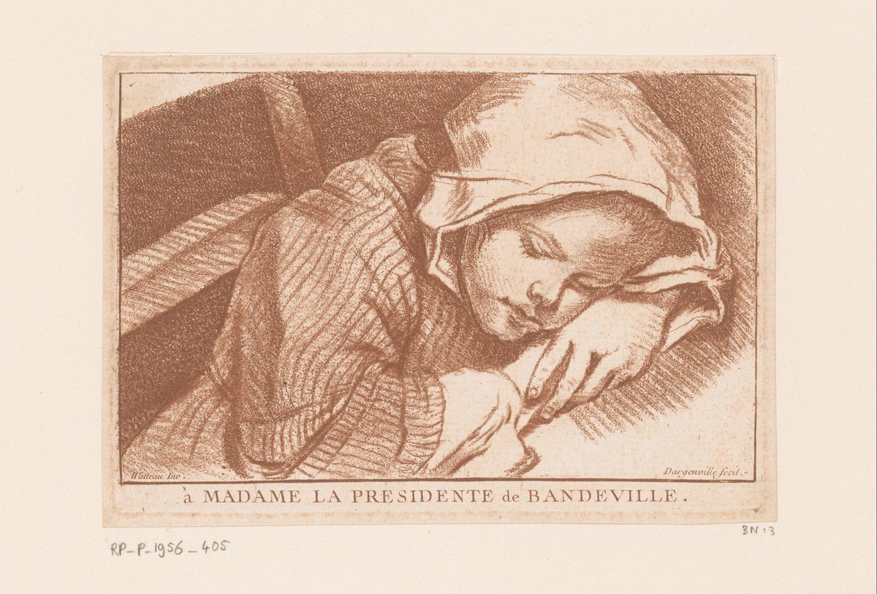 Schlafendes Mädchen von Antoine Joseph Dezallier d