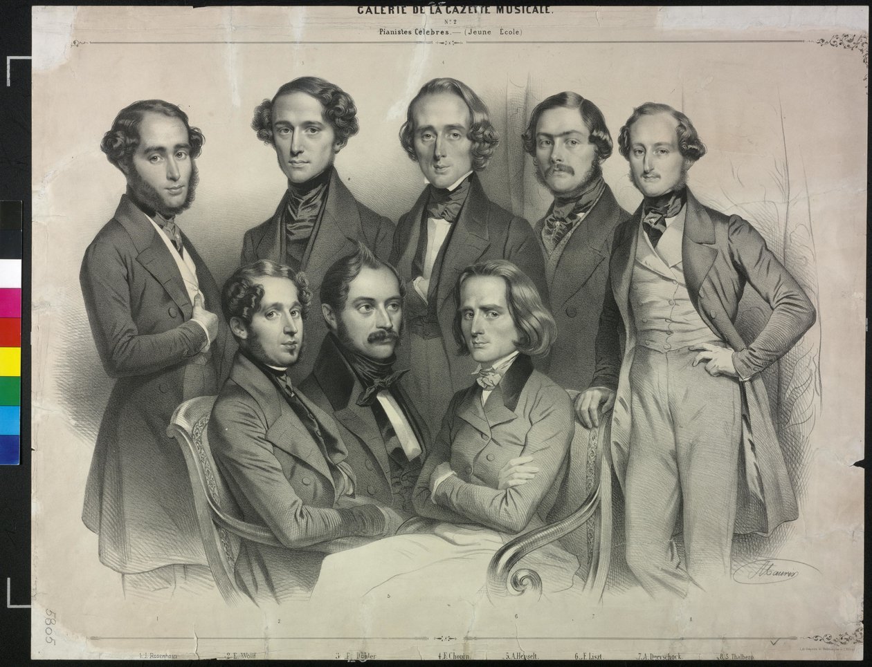 Gruppe berühmter Pianisten von Antoine Maurin