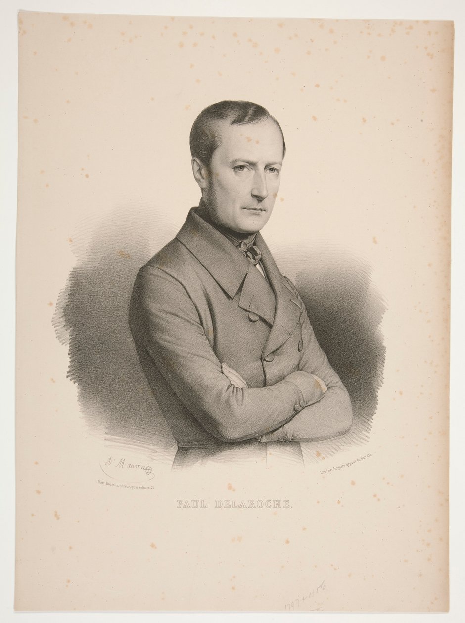 Porträt von Paul Delaroche von Antoine Maurin