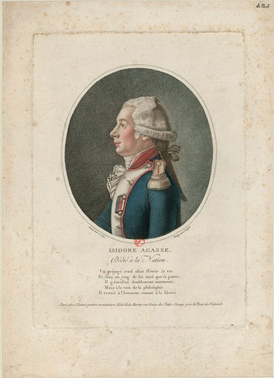 Isidore Agasse, ca. 1790 von Antoine Phelippeaux