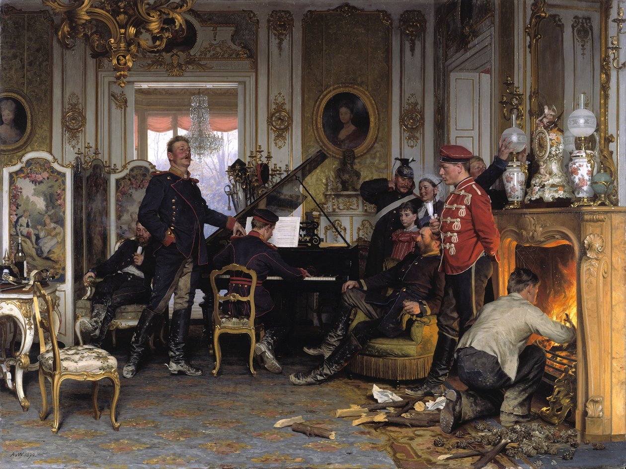 Im Etappenquartier vor Paris von Anton Alexander von Werner