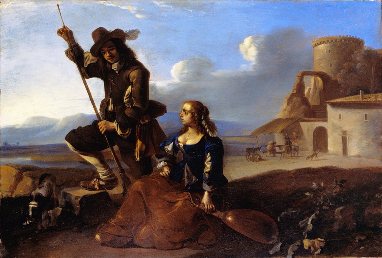Landschaft mit Figuren von Anton Goubau