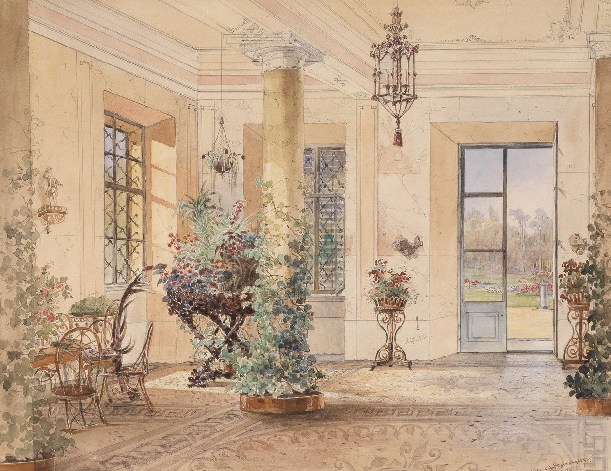 Sala Terrena in einem Schlösschen von Anton Altmann