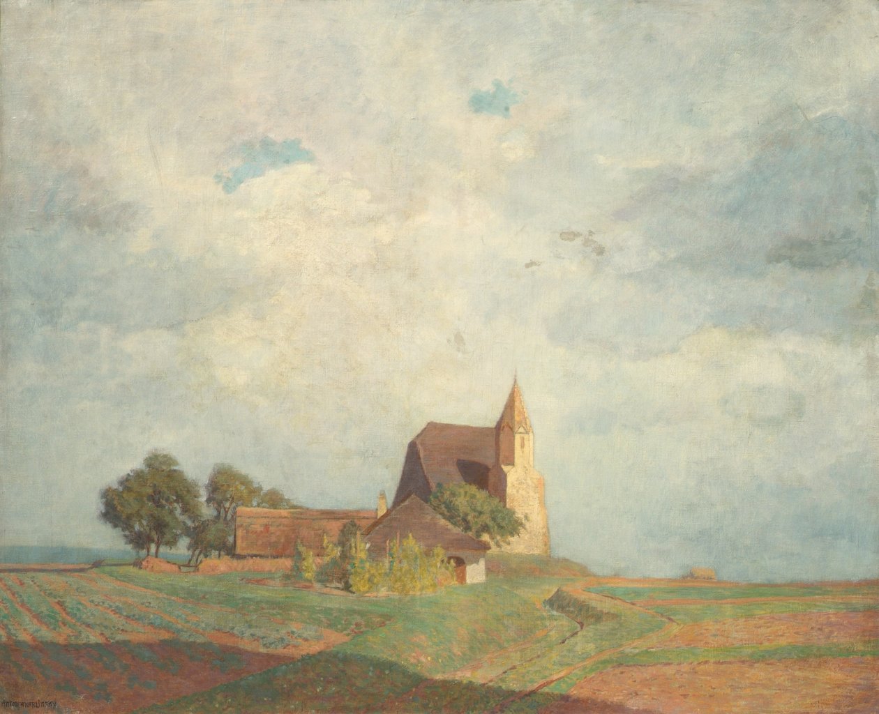 Kirche in Holzern bei Säusenstein von Anton Hans Karlinsky