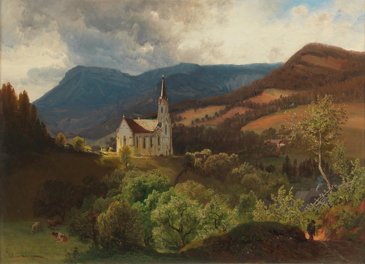 Anton Hlavacek Bergkirche von Anton Hlavacek