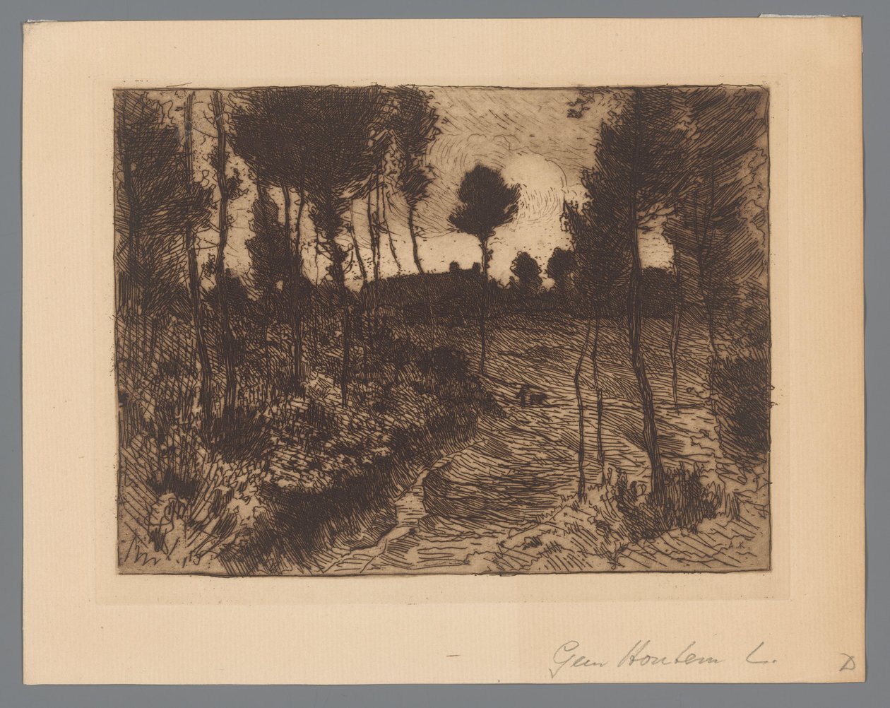 Waldweg am Abend von Anton L. Koster