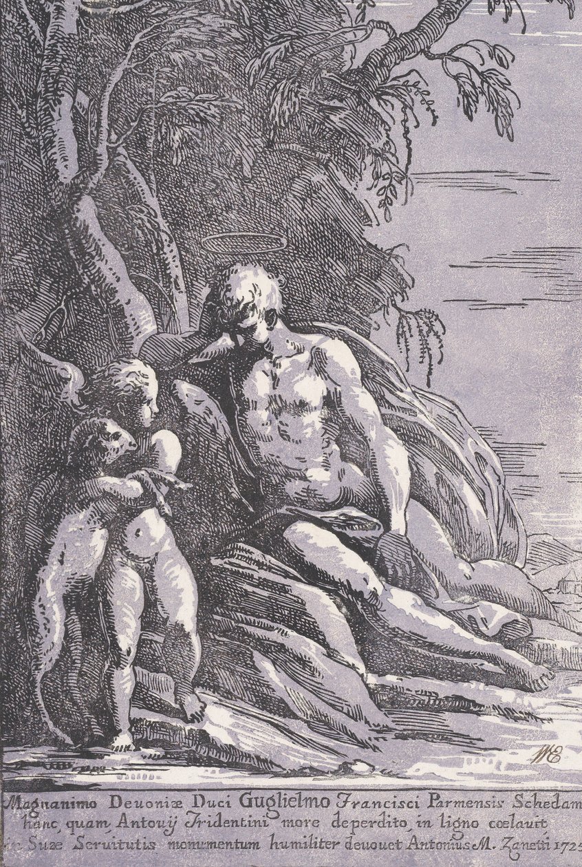 Der heilige Johannes in der Wüste von Anton Maria Zanetti