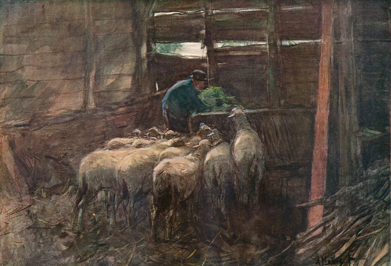 Innenraum einer Scheune, 19. Jahrhundert von Anton Mauve