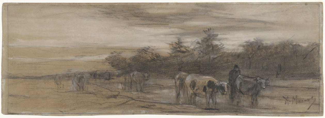 Kühe am Abend von Anton Mauve