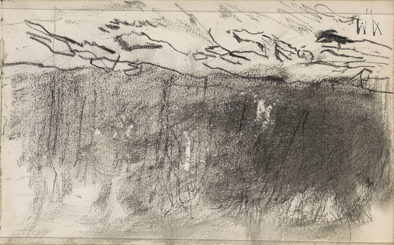 Feld am Waldrand von Anton Mauve