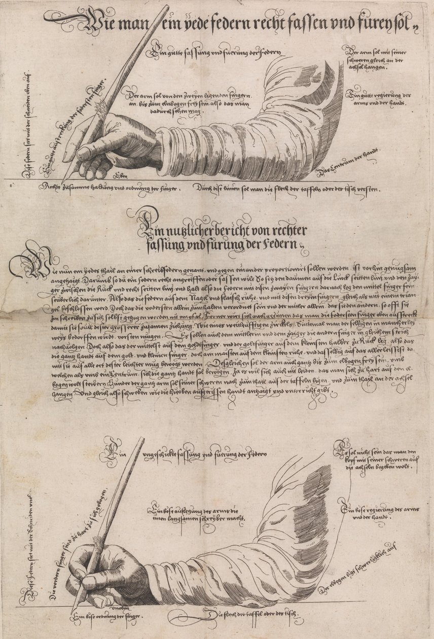 Schreibkunst Die Kunst des Schreibens, 1601, 1631 von Anton Neudörffer